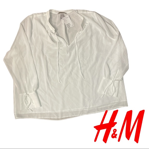 OkH&M white blouse, new with tags, sixe XL - Picture 1 of 7